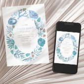 アンダーザシーウォーターカラーニュートラル誕生日 招待状