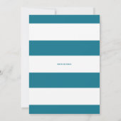 アンダーザシーウォーターカラーフレンズ子供の誕生日 招待状 (裏面)