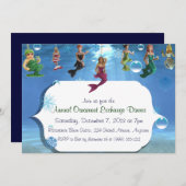 アンダーザシーオーナメント交換ディナー招待状 招待状 (正面/裏面)