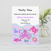 アンダーザシーガールズ誕生日招待状 招待状 (スタンド正面)