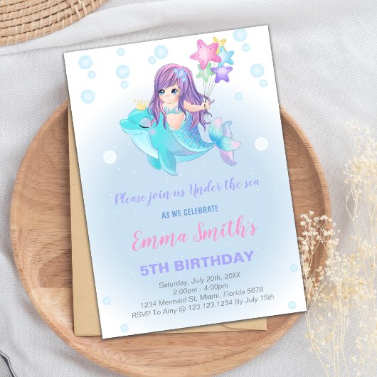 アンダーザシーガールパーティー 招待状