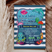 アンダーザシーガールベビーシャワー招待状 招待状