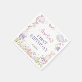 アンダーザシーガール海動物子供の誕生日 スタンダードカクテルナプキン (角)