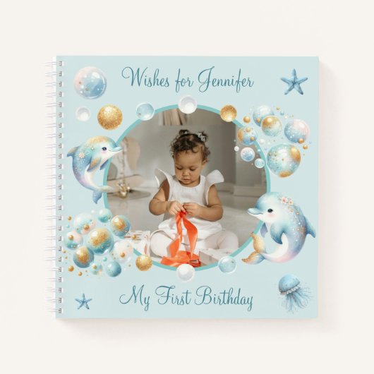 アンダーザシーキュートドルフィンズ誕生日ゲストブック ノートブック (正面)