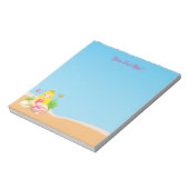 アンダーザシーキュートブロンドマーメイド名前をカスタムする ノートパッド (回転)