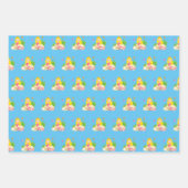 アンダーザシーキュートブロンドマーメイド名前をカスタムする ラッピングペーパーシート (正面2)