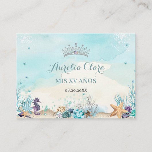 アンダーザシーキンセニェラSweet sixteen披露宴 エンクロージャーカード (裏面)