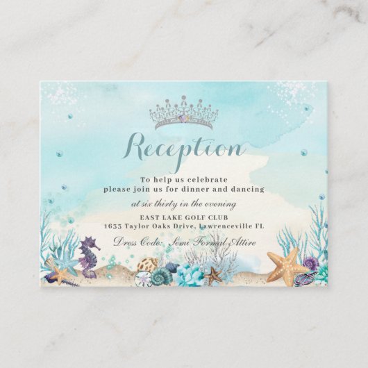 アンダーザシーキンセニェラSweet sixteen披露宴 エンクロージャーカード (正面)