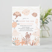 アンダーザシークリーシズピンクガール誕生日 招待状 (スタンド正面)