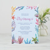 アンダーザシーコーラルリーフパーティの招待状 招待状 (スタンド正面)