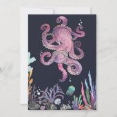 アンダーザシーコーラルリーフパーティの招待状 招待状 (裏面)