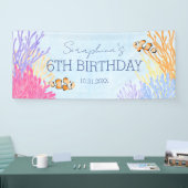 アンダーザシーコーラルリーフピエロフィッシュ誕生日 横断幕 (トレードショー)