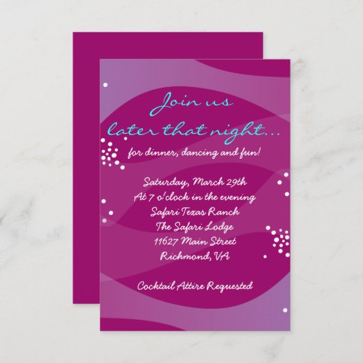 アンダーザシーシーホースこうもりバー（ユダヤ教の）バル・ミツバーパーティーカード 招待状 (正面/裏面)