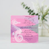 アンダーザシーシーホースベビーガールシャワー招待状 招待状 (スタンド正面)