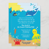 アンダーザシーシーライフ誕生日招待状 招待状 (正面/裏面)