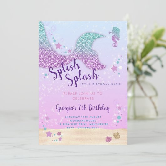 アンダーザシースパークルマーメイド招待状 セーブザデート (スタンド正面)