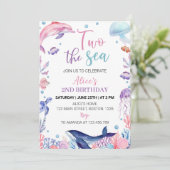 アンダーザシータートルドルフィン誕生日招待状 招待状 (スタンド正面)