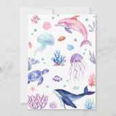 アンダーザシータートルドルフィン誕生日招待状 招待状 (裏面)