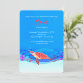 アンダーザシータートル誕生日招待状 招待状 (スタンド正面)