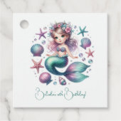 アンダーザシーテーマかわいいマーメイド誕生日 フェイバータグ (正面)