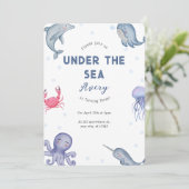 アンダーザシーテーマ子供の誕生日パーティー 招待状 (スタンド正面)