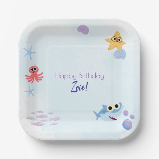 アンダーザシーテーマ紙プレート ペーパープレート (正面)