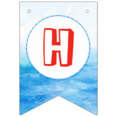 アンダーザシーハッピーバースデーバナ子供へ バンティングフラッグ (第2の旗)