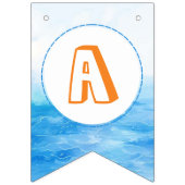 アンダーザシーハッピーバースデーバナ子供へ バンティングフラッグ (第3の旗)