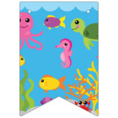 アンダーザシーハッピーバースデーバンティンバナー バンティングフラッグ (第1の旗)