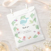 アンダーザシーバースデーパーティキュートパステル海 フェイバーバッグ (クリップ留めされた状態)