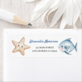 アンダーザシーバースデーパーティー差出人住所ラベル ラベル (インサイチュ)