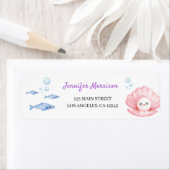 アンダーザシーバースデーパーティー差出人住所ラベル ラベル (インサイチュ)