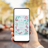 アンダーザシーパーティーマーメイド誕生日 招待状