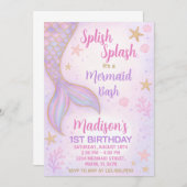 アンダーザシーパーティー招待状for Girls 招待状 (正面/裏面)