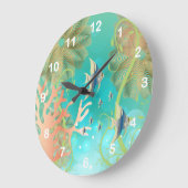 アンダーザシービーチデザイン ラージ壁時計 (傾斜)