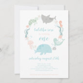 アンダーザシーファースト誕生日招待状 招待状 (正面)