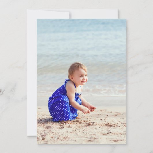 アンダーザシーフォトファースト誕生日招待状 招待状 (裏面)