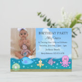 アンダーザシーフォト誕生日招待状 招待状 (スタンド正面)