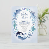 アンダーザシーブルーボーイファースト誕生日 招待状 (スタンド正面)