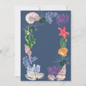 アンダーザシーブルー海モダン結婚式招待状 招待状 (裏面)