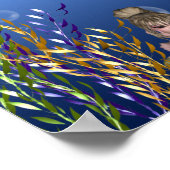 アンダーザシーブロンドマーメイドファンタジープリント ポスター (角)