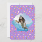 アンダーザシープールパーティー誕生日写真 招待状 (裏面)