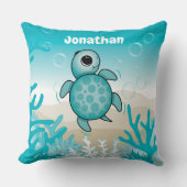 アンダーザシーベビーウミガメ装飾用クッション クッション (正面)