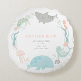 アンダーザシーベビーガールキープサケ子供部屋 ラウンドクッション