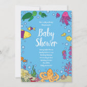 アンダーザシーベビーシャワーフィッシュ海 招待状 (正面)