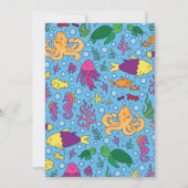 アンダーザシーベビーシャワーフィッシュ海 招待状 (裏面)