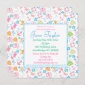 アンダーザシーベビーシャワー招待状 招待状 (正面/裏面)