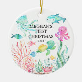 アンダーザシーベビー初めてのクリスマスオーナメント セラミックオーナメント (正面)