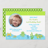 アンダーザシーボーイフォト誕生日招待状 招待状 (正面/裏面)