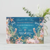 アンダーザシーマジカルシーホース子供の誕生日パーティー 招待状 (スタンド正面)